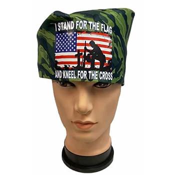 Wholesale Camo I stand for Flag and Kneel for the Cross Bandanas