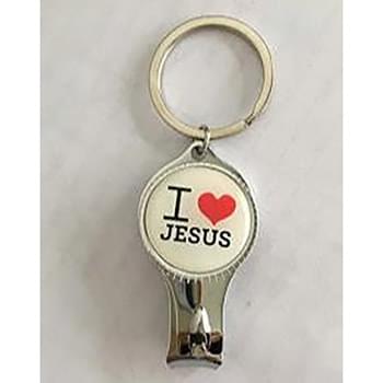 Wholesale I Lover Jesus Key Chain with Nail clipper