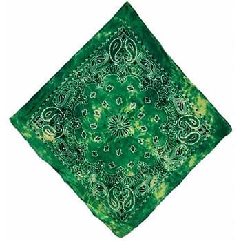 Wholesale Paisley  Green Tie Dye Bandana