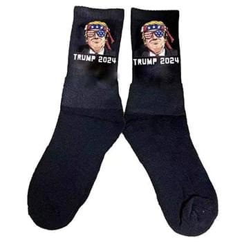 Wholesale Black Color Trump Socks