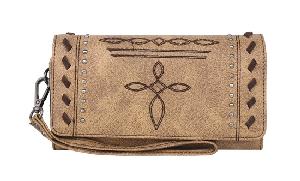 Montana West Whipstitch Collection Wallet Light Brown