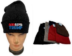 God Guns & TRUMP Black Color Beanie Winter Hat Mix Colors