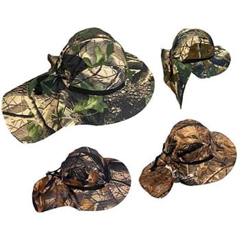 Wholesale Camo Summer Hunting Fishing Hat with Neck Cover Boonie Hat
