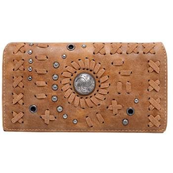 Montana West Embossed Collection Wallet Brown
