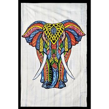 Tie-Dye Elephant Art Tapestry