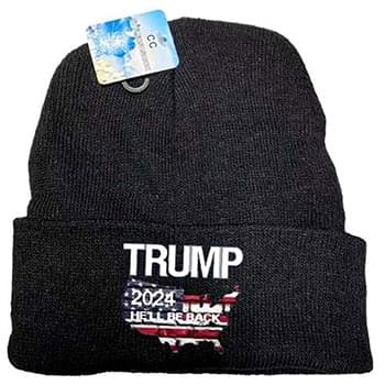 He'll Be Back Trump 2024 Black Color Winter Beanie