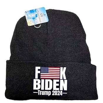 F**K Biden Trump 2024 Black Color Winter Beanie