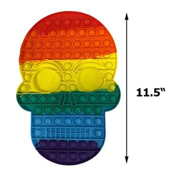 Giant Multicolor Skull Stop pop toy