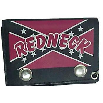 Wholesale Leather Trifold Redneck Rebel Chain Wallet