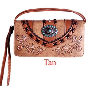 Wholesale Western Style Wallet Purse Tan