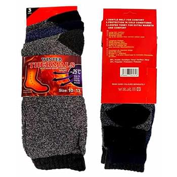 Man Winter Thermals Socks 10-13