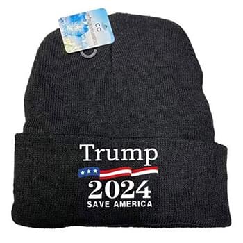 Save America Trump 2024 Black Color Winter Beanie