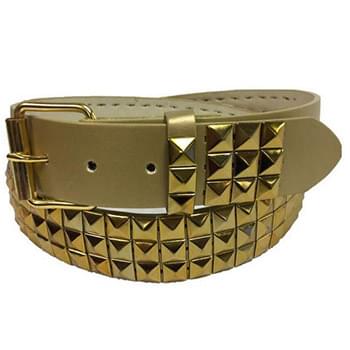 Gold color 3 Row Studded Belt.