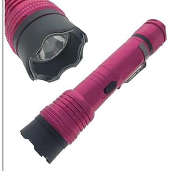 Seven Inch 3 Mil Volt Pink Mini Stun Gun with LED Light