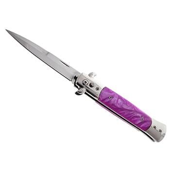 4" Stainless Stiletto 5" Marble Handle 9" Overall PINK