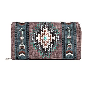 Montana West Aztec Collection Wallet Coffee