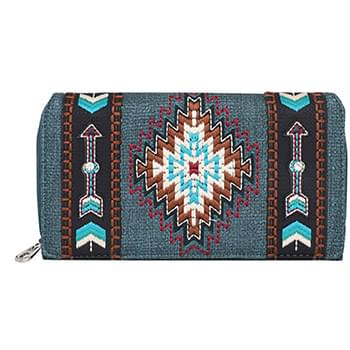 Montana West Aztec Collection Wallet Turquoise