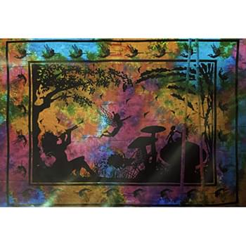 Tie Dye Fairy Mushroom Tapestries