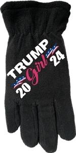 Trump Girl 2024 Winter Fleece Gloves