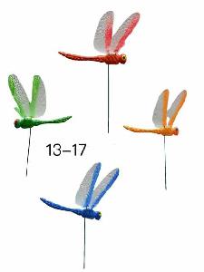 Garden Stake Decoration 3D Colorful Dragonfly