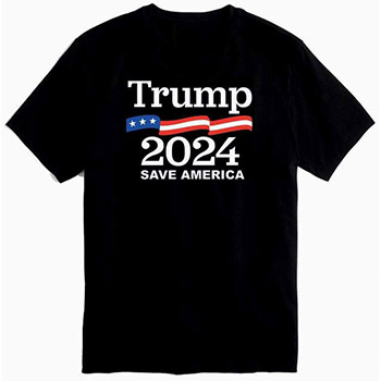 Wholesale Trump 2024 Save America Black color T shirt