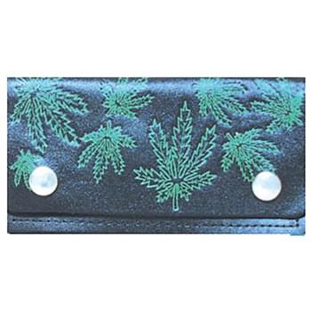 Wholesale Multi Marijuana Leaves Pattern Leather Bi Fold Wallet