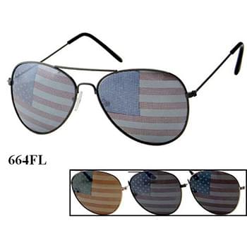 Wholesale USA Flag Assorted Aviator Sunglasses