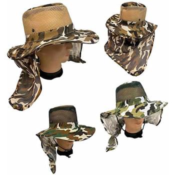 Wholesale Mesh Boonie Hat with Mesh Neck Cover