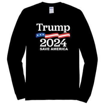 Trump 2024 Save America Black color Longsleeve T shirt PLUS size
