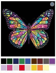 Wholesale transfer Colorful Butterfly