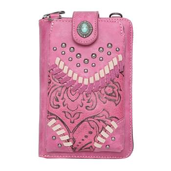 American Bling HPK Embossed Collection Crossbody Wallet Purse