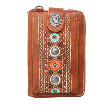 Montana West Embroidered Collection Phone Wallet Crossbody BR