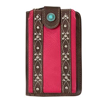 Montana west Rhinestone Collection Phone Wallet Crossbody Hot Pink