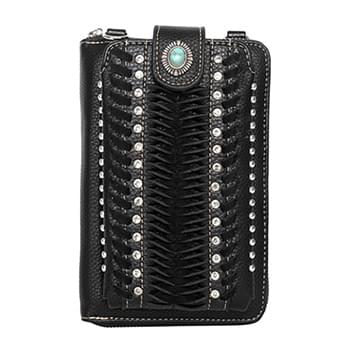 American Bling Collection Crossbody Wallet Purse Black