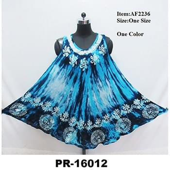 Wholesale Rayon Batik Tie Dye Umbrella Dress