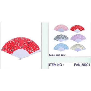 Wholesale With flower Pattern On Solid Color Background Hand Fan