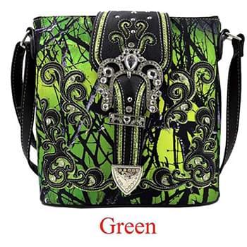Wholesale Camo Design With Bucket Cross Body Green