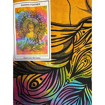 Tie Dye Buddha Feather graphic tapestries