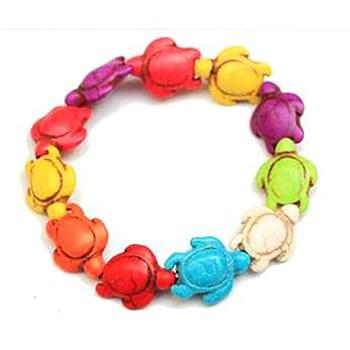 Wholesale Turtle Multi-color Stretch Bracelet