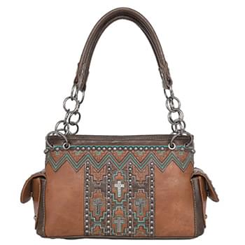 Montana West Spiritual Collection Concealed Carry Satchel Brown