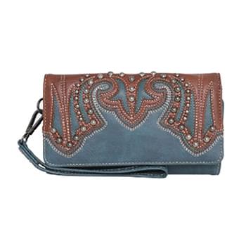 Montana West Embroidered Collection Wallet Turquoise