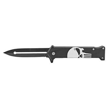 4.63" Stiletto Spring Assisted Steel Folding Pocket Knife - Punis