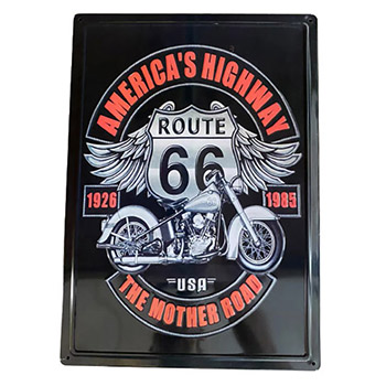 Wholesale Route 66 metal Tin Sign Wall Poster America's High Way