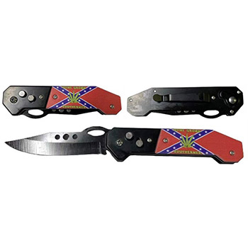 Switch blade Knife Home Grown Southerner with REBEL Flag