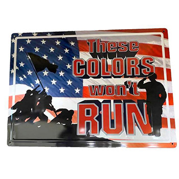 Retro metal Tin Sign Wall Poster These Colors Won't Run