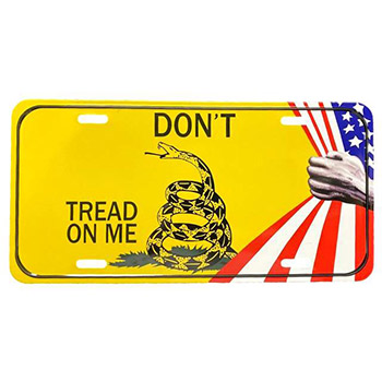 Wholesale License Plate DON'T TREAD ON ME with USA FLAG