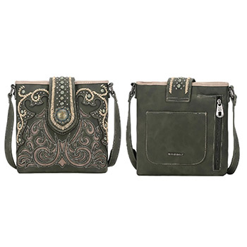 Concho Collection Concealed Carry Crossbody Dark Green