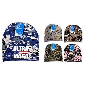 Wholesale ULTRA MAGA Mix Color Camo Winter Beanie Hat