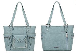 Montana West Whipstitch Collection Concealed Carry Tote Turquoise