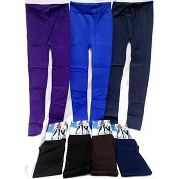 Wholesale Leggings Solid color Assorted Fleece Lined
